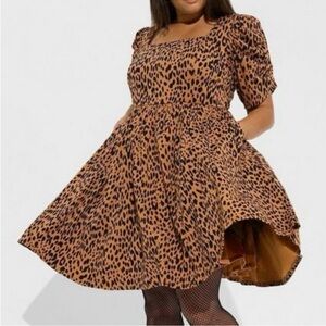 Torrid Brown Leopard Print Mini Dress